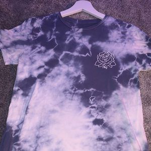 obey blue tie-dye shirt